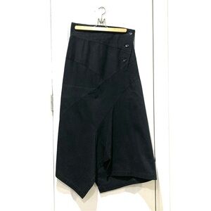 Vintage Comme des Garçons CDG Skirt, High-waist Black Asymmetrical Patchwork, M